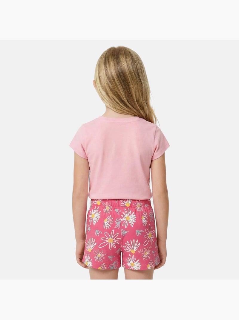 Lee Cooper - Completo bambina maglietta a maniche corte e pantaloncini Rosa - Kiabi