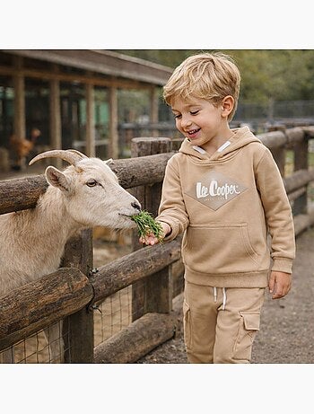 Lee Cooper - Completo bambino composto da felpa con cappuccio e pantaloni