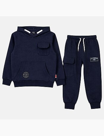 Lee Cooper - Completo bambino composto da felpa con cappuccio e pantaloni