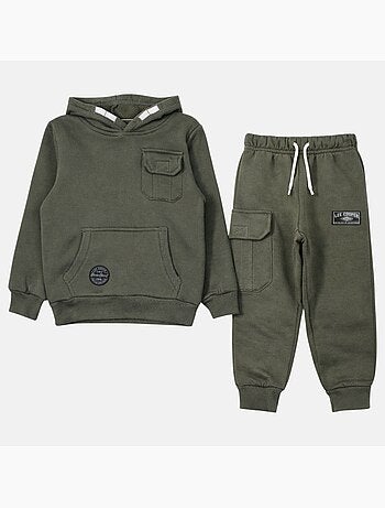 Lee Cooper - Completo bambino composto da felpa con cappuccio e pantaloni