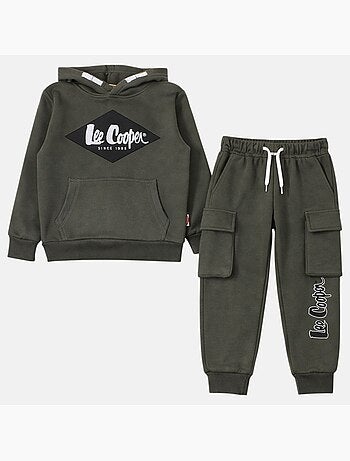 Lee Cooper - Completo bambino composto da felpa con cappuccio e pantaloni