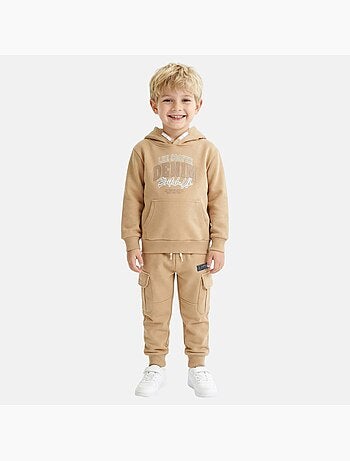 Lee Cooper - Completo bambino composto da felpa con cappuccio e pantaloni cargo