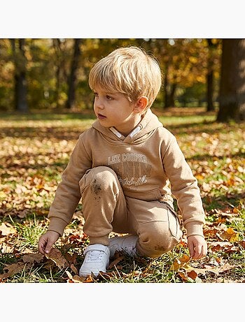 Lee Cooper - Completo bambino composto da felpa con cappuccio e pantaloni cargo