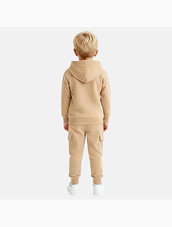 Lee Cooper - Completo bambino composto da felpa con cappuccio e pantaloni cargo