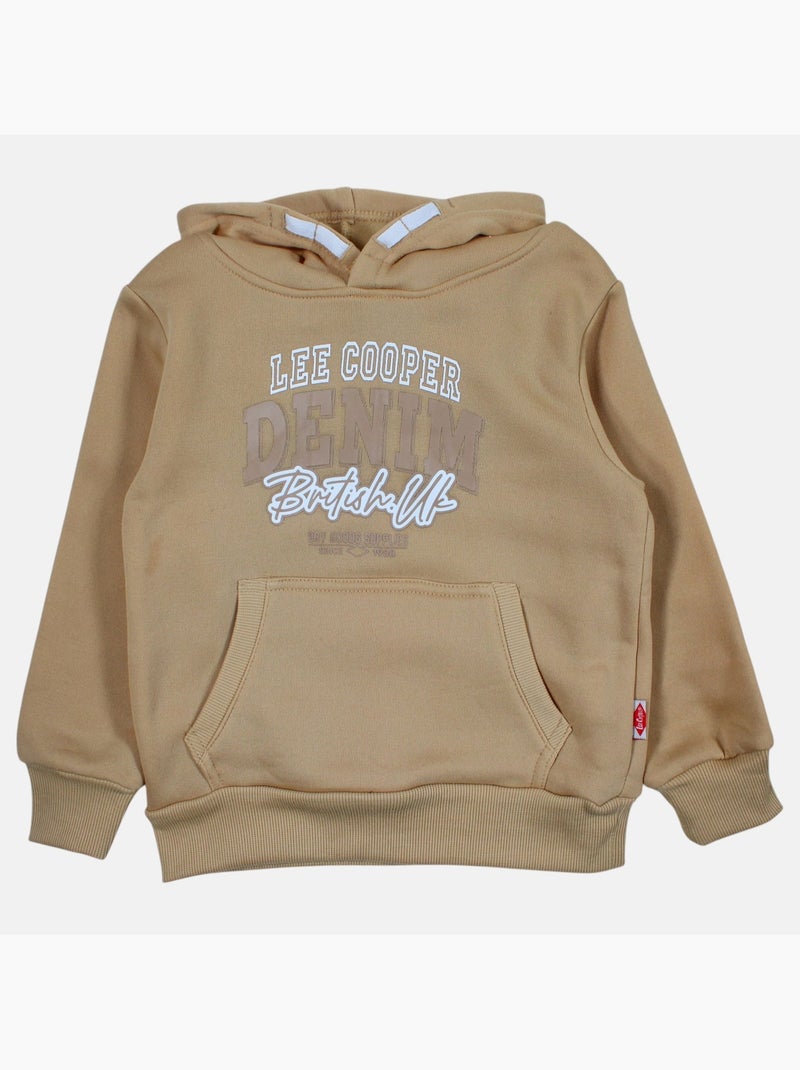 Lee Cooper - Completo bambino composto da felpa con cappuccio e pantaloni cargo Beige - Kiabi