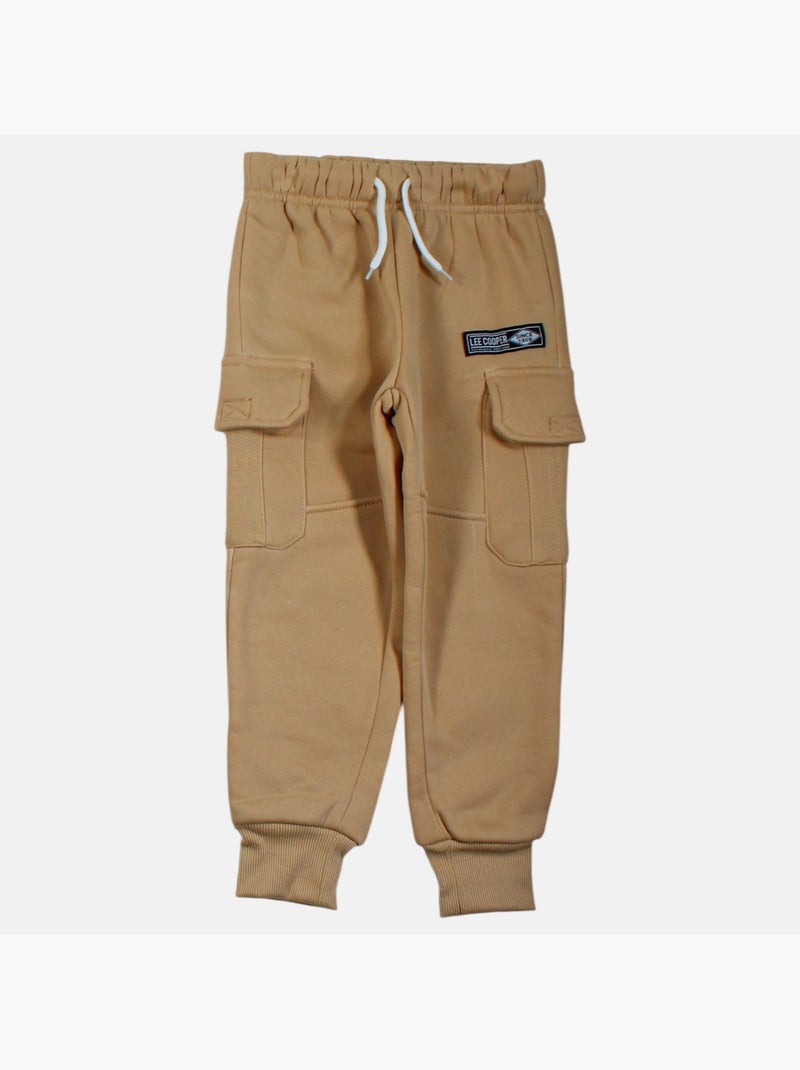 Lee Cooper - Completo bambino composto da felpa con cappuccio e pantaloni cargo Beige - Kiabi