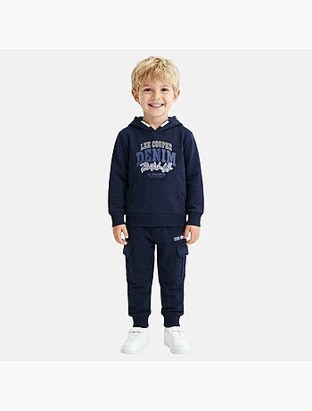 Lee Cooper - Completo bambino composto da felpa con cappuccio e pantaloni cargo