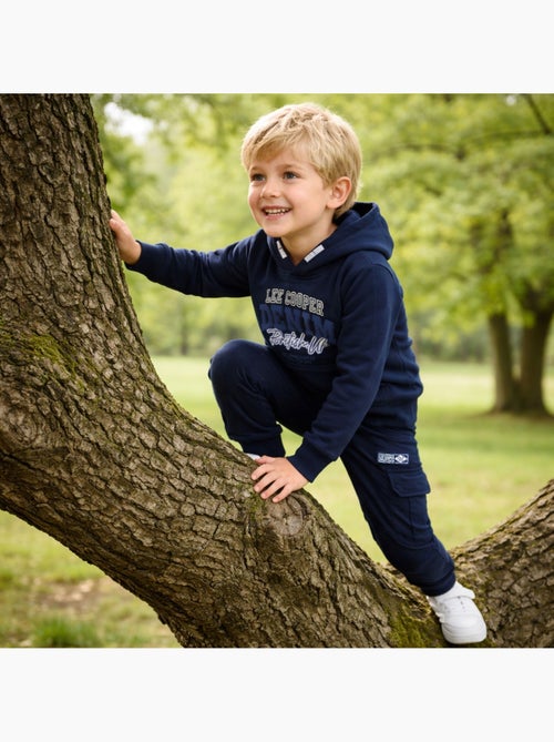 Lee Cooper - Completo bambino composto da felpa con cappuccio e pantaloni cargo - Kiabi