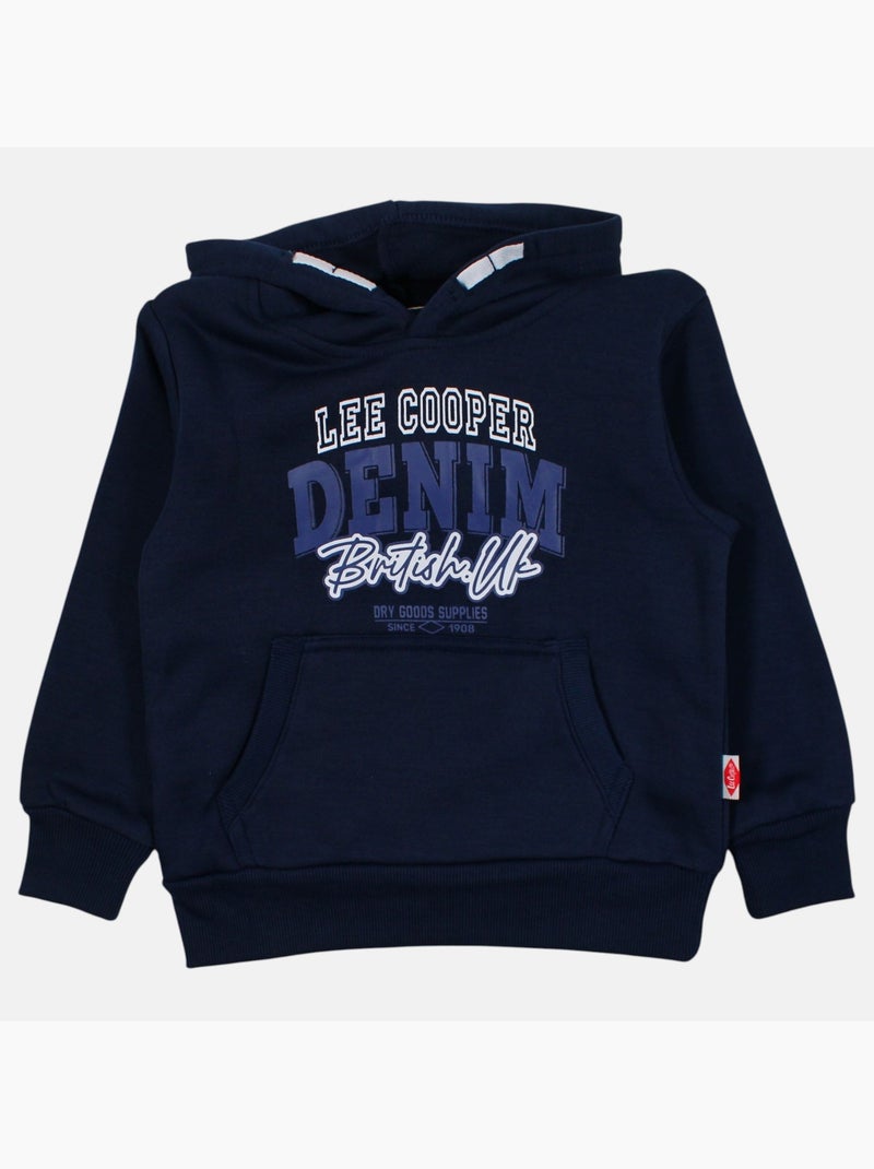 Lee Cooper - Completo bambino composto da felpa con cappuccio e pantaloni cargo Blu marino - Kiabi