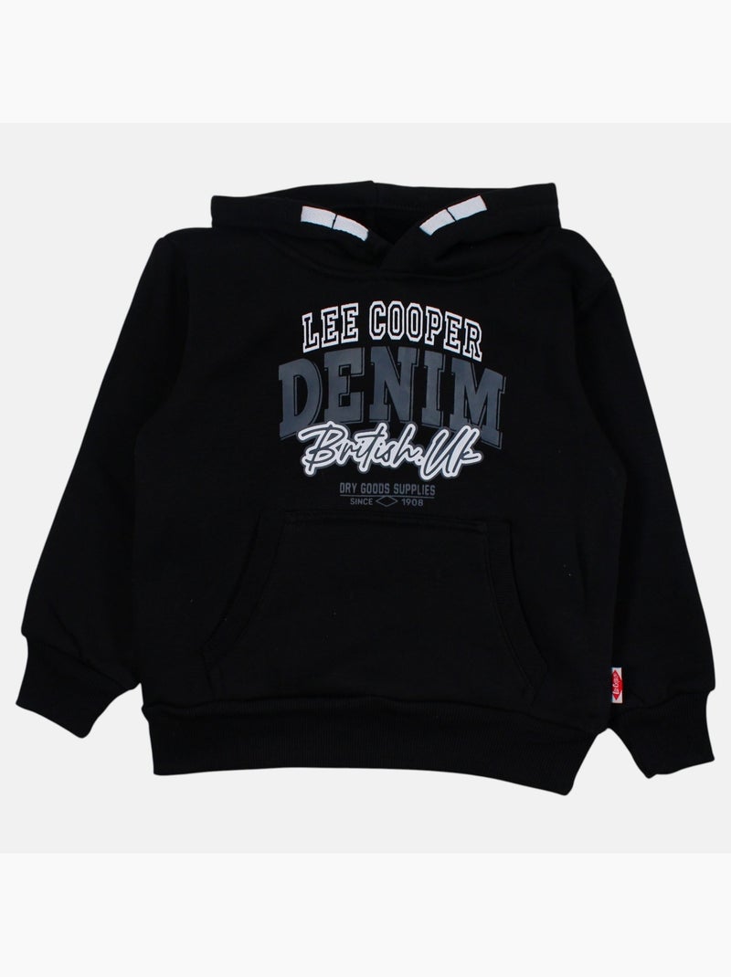 Lee Cooper - Completo bambino composto da felpa con cappuccio e pantaloni cargo Nero - Kiabi