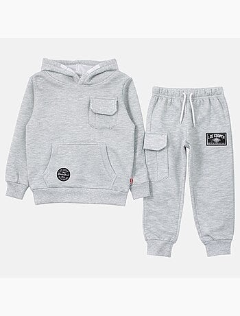 Lee Cooper - Completo bambino composto da felpa con cappuccio e pantaloni
