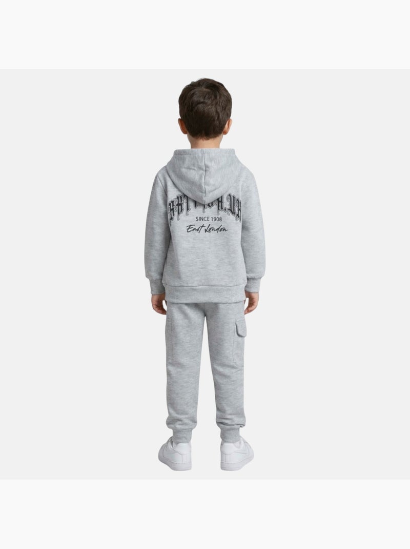 Lee Cooper - Completo bambino composto da felpa con cappuccio e pantaloni Grigio - Kiabi