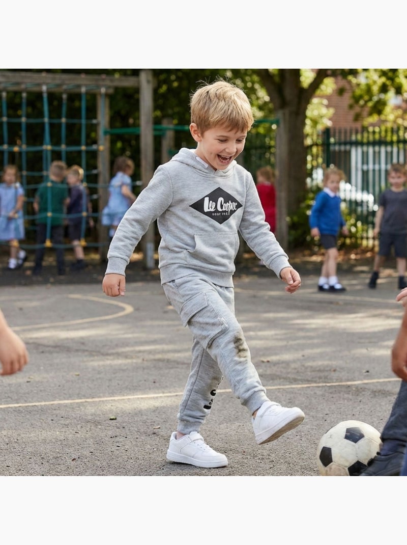 Lee Cooper - Completo bambino composto da felpa con cappuccio e pantaloni Grigio - Kiabi