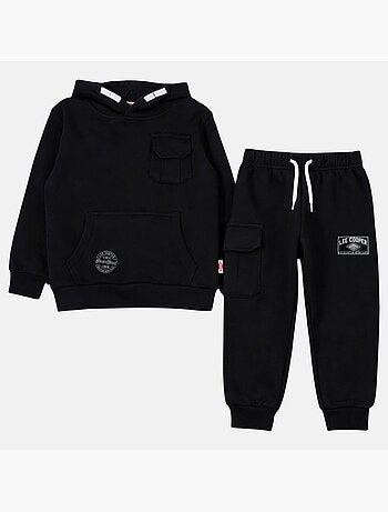 Lee Cooper - Completo bambino composto da felpa con cappuccio e pantaloni