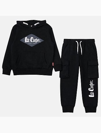 Lee Cooper - Completo bambino composto da felpa con cappuccio e pantaloni