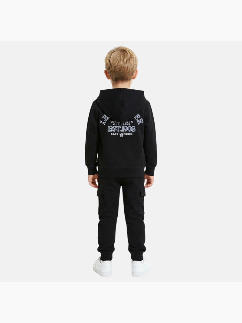Lee Cooper - Completo bambino composto da felpa con cappuccio e pantaloni Nero - Kiabi