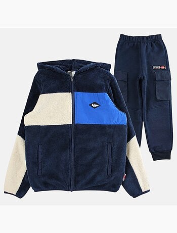 Lee Cooper - Completo bambino composto da felpa con cappuccio e zip e pantalone