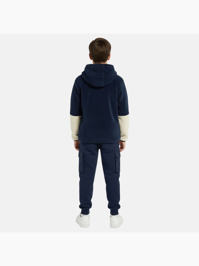 Lee Cooper - Completo bambino composto da felpa con cappuccio e zip e pantalone Blu marino - Kiabi