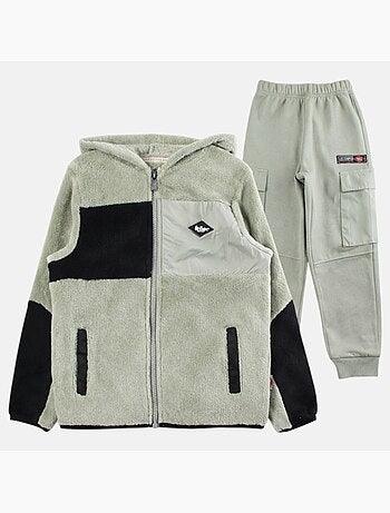 Lee Cooper - Completo bambino composto da felpa con cappuccio e zip e pantalone