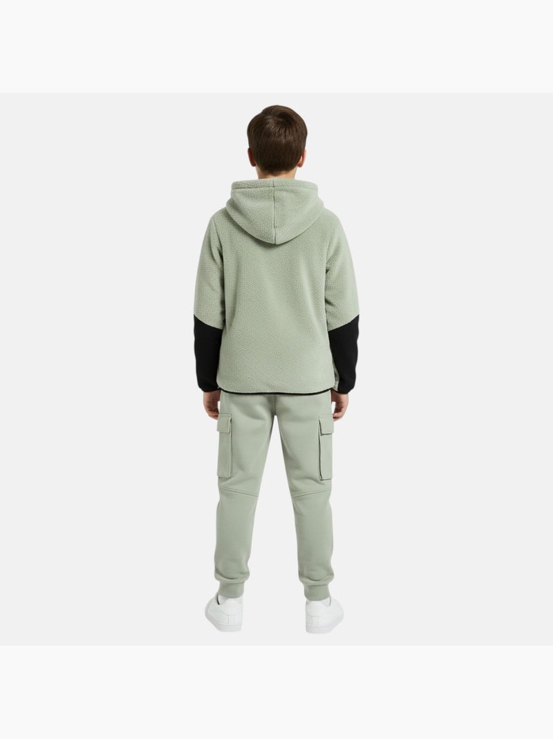 Lee Cooper - Completo bambino composto da felpa con cappuccio e zip e pantalone Grigio - Kiabi