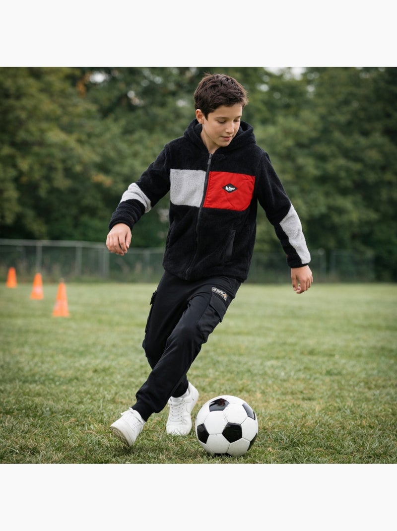 Lee Cooper - Completo bambino composto da felpa con cappuccio e zip e pantalone Nero - Kiabi