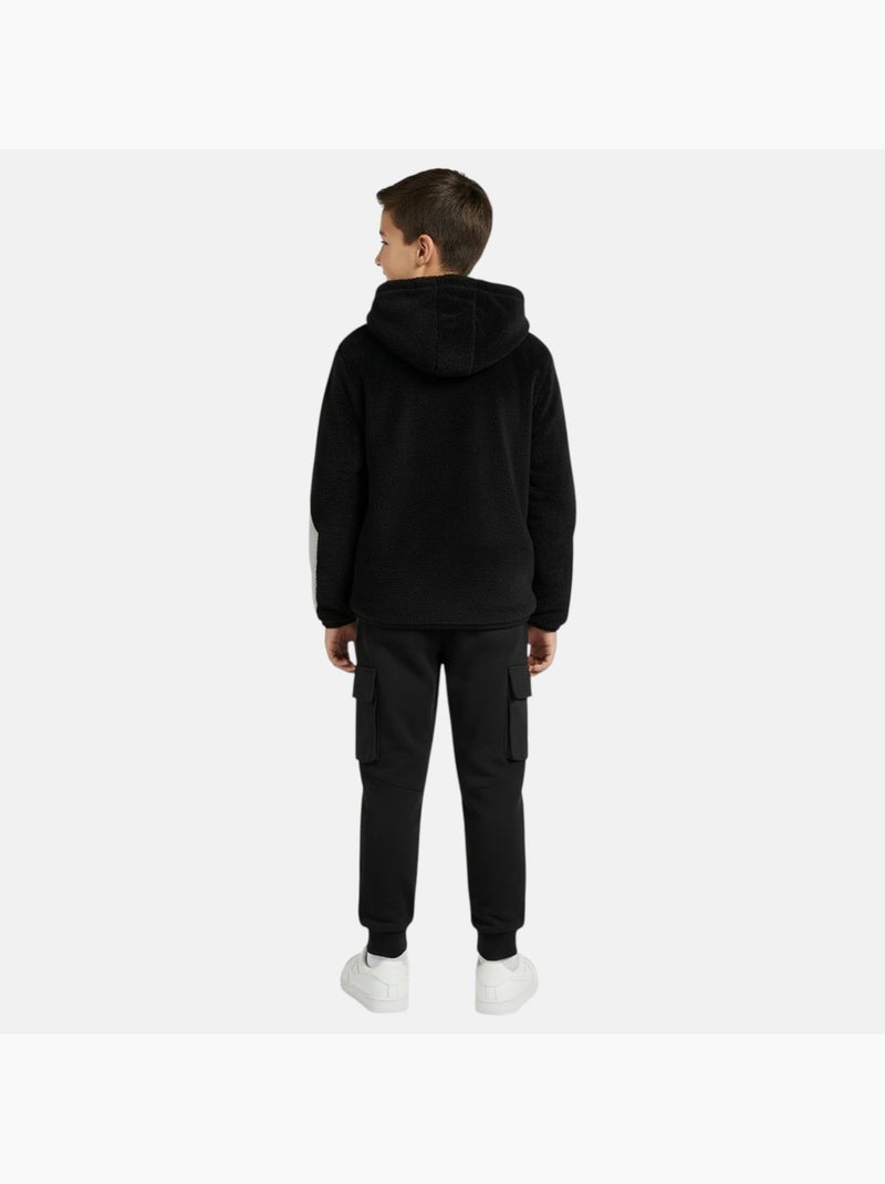 Lee Cooper - Completo bambino composto da felpa con cappuccio e zip e pantalone Nero - Kiabi