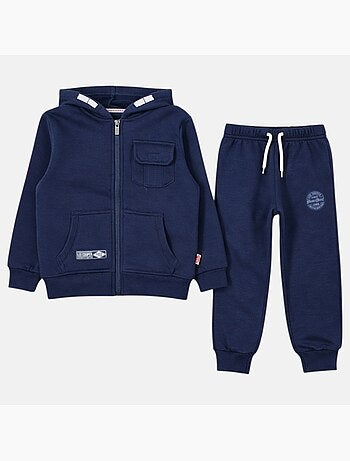 Lee Cooper - Completo bambino composto da giacca con cappuccio e zip e pantaloni