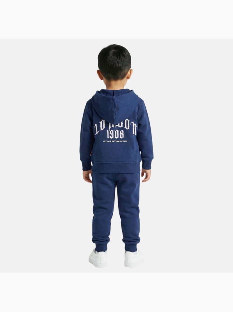Lee Cooper - Completo bambino composto da giacca con cappuccio e zip e pantaloni Blu marino - Kiabi