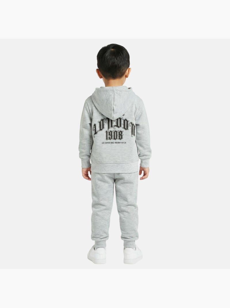 Lee Cooper - Completo bambino composto da giacca con cappuccio e zip e pantaloni Grigio - Kiabi