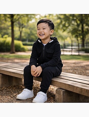 Lee Cooper - Completo bambino composto da giacca con cappuccio e zip e pantaloni