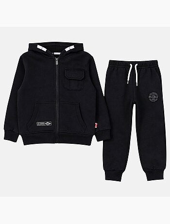 Lee Cooper - Completo bambino composto da giacca con cappuccio e zip e pantaloni