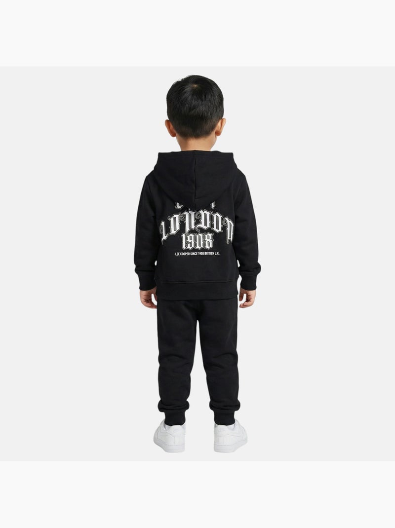 Lee Cooper - Completo bambino composto da giacca con cappuccio e zip e pantaloni Nero - Kiabi