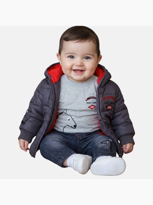 Lee Cooper - Completo bambino composto da piumino maglietta a maniche lunghe e jeans - Kiabi