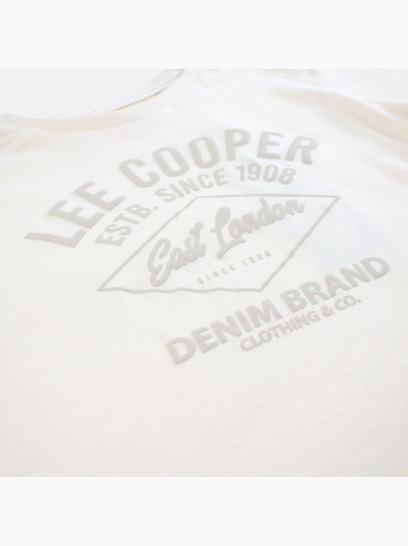 Lee Cooper - Completo bambino composto da una t shirt a maniche corte e shorts Beige - Kiabi