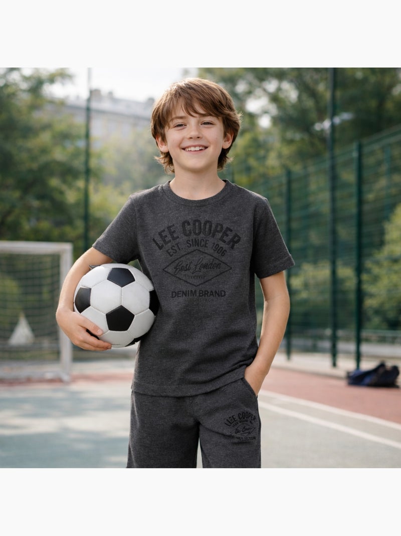 Lee Cooper - Completo bambino composto da una t shirt a maniche corte e shorts Nero - Kiabi