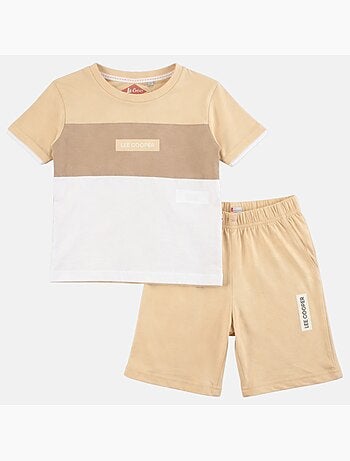 Lee Cooper - Completo bambino con maglietta a maniche corte e pantaloncino