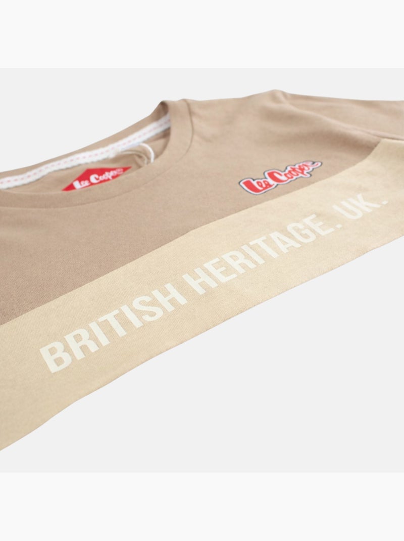 Lee Cooper - Completo bambino con maglietta a maniche corte e pantaloncino Beige - Kiabi
