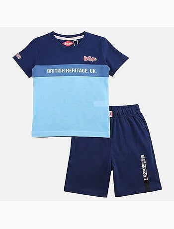 Lee Cooper - Completo bambino con maglietta a maniche corte e pantaloncino