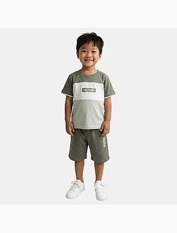 Lee Cooper - Completo bambino con maglietta a maniche corte e pantaloncino