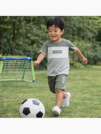 Lee Cooper - Completo bambino con maglietta a maniche corte e pantaloncino