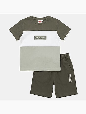 Lee Cooper - Completo bambino con maglietta a maniche corte e pantaloncino