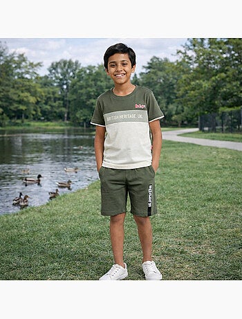 Lee Cooper - Completo bambino con maglietta a maniche corte e pantaloncino