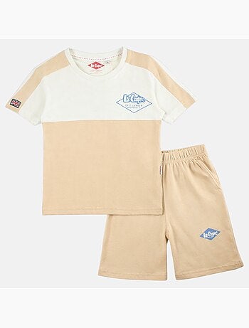 Lee Cooper - Completo bambino con maglietta a maniche corte e pantaloncino coordinato