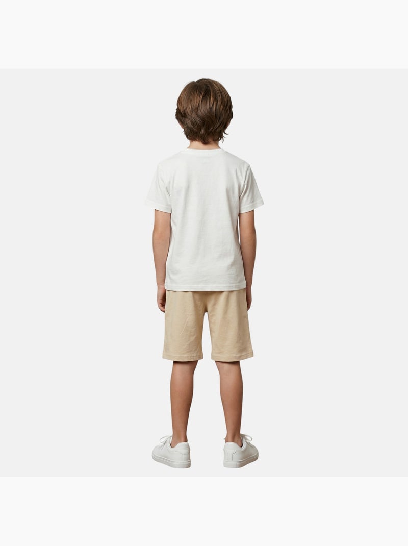 Lee Cooper - Completo bambino con maglietta a maniche corte e pantaloncino coordinato Beige - Kiabi