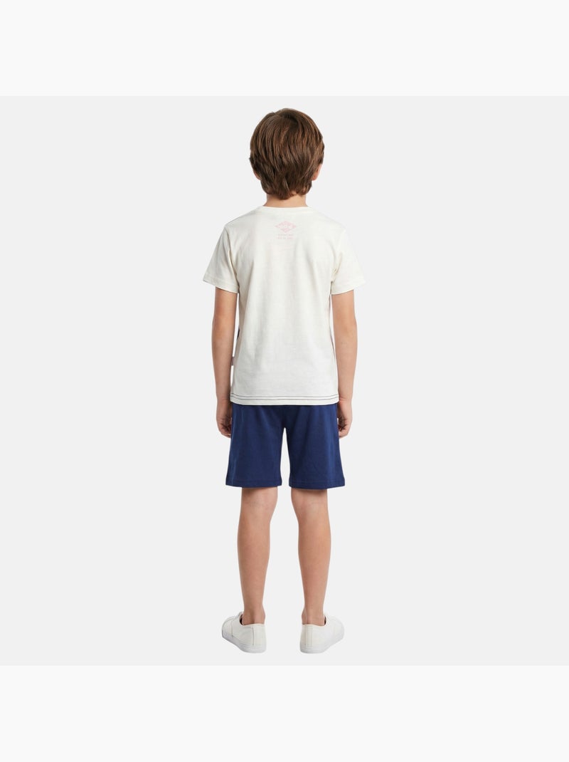 Lee Cooper - Completo bambino con maglietta a maniche corte e pantaloncino coordinato Blu marino - Kiabi