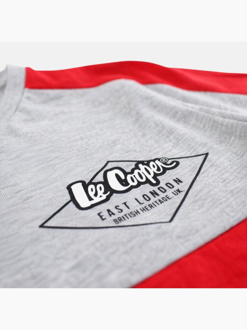 Lee Cooper - Completo bambino con maglietta a maniche corte e pantaloncino coordinato Rosso - Kiabi