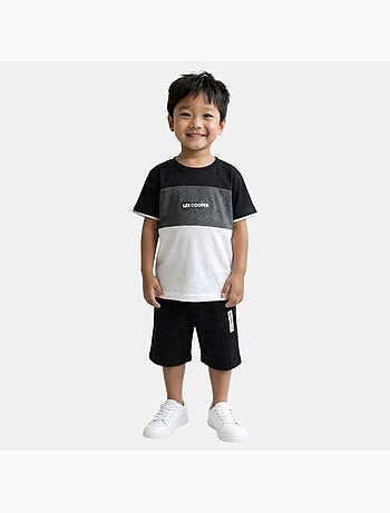 Lee Cooper - Completo bambino con maglietta a maniche corte e pantaloncino