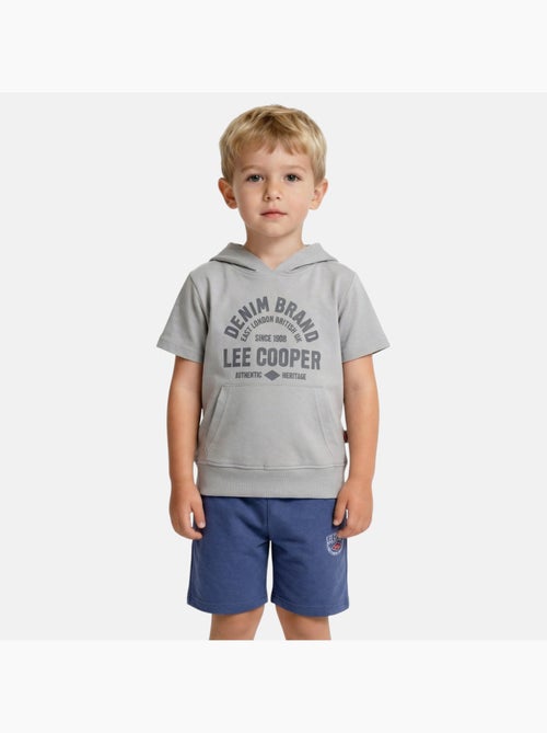 Lee Cooper - Completo bambino felpa con cappuccio a maniche corte e pantaloncini - Kiabi