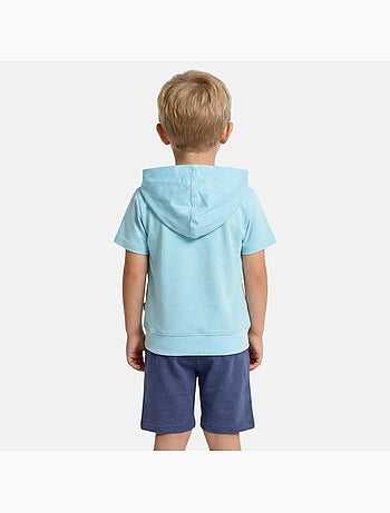 Lee Cooper - Completo bambino felpa con cappuccio a maniche corte e pantaloncini