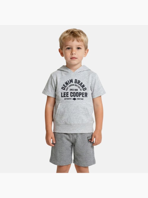 Lee Cooper - Completo bambino felpa con cappuccio a maniche corte e pantaloncini - Kiabi